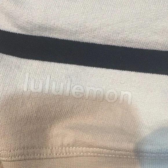 lululemon athletica Cream and Black Striped Sweater